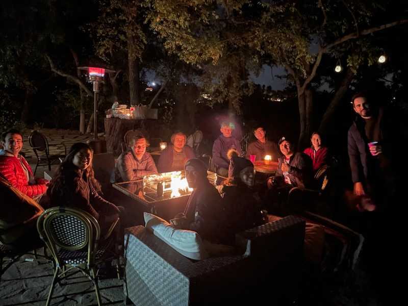 Lab gathering from the 2022 holiday party.
