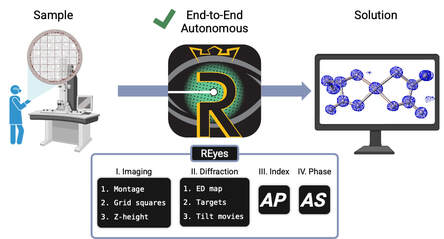 Graphical abstract for Spatially-Aware Diffraction Mapping Enables Fully Autonomous MicroED